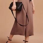 Aritzia Wilfred XXS Wide Leg Flowey Satin Cropped Pants Elastic Waist Women's  Photo 0