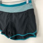 Lululemon Turbo Run Short Coal Surge Wee Stripe Surge Size 4 Photo 1