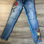 Driftwood  Marilyn Boho Embroidered Floral Medium Wash Jeans Size 26 Photo 4