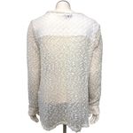 Aeropostale Sexy Sheer Sparkly Cream Cardigan Sweater Size Medium Made in NYC Photo 2