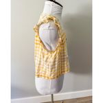 Madewell  Ruffle Button-Front Tank in Ombré Gingham Photo 5