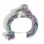 Vera Bradley Penelope’s Garden Lighten Up Zip ID and Lanyard, Green, Purple Photo 2