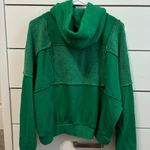 Aerie  Green Sherpa Patchwork Hoodie Photo 2