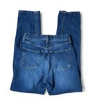 Old Navy  Extra High Rise Sky-Hi Straight Leg Distressed Blue Jeans Photo 1