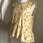 Kate Spade New York Ruffle Capped Sleeve Daisy Poplin Popover Blouse Photo 5