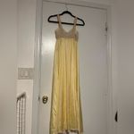 70s butter yellow and cream floral lace slip dress cottagecore fairy vintage Photo 5