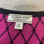 St. John Sport diamond print knit tank top Black Photo 3