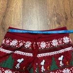 American Eagle  Snoopy Peanuts Red Christmas Tree Pajama Pants Womens Size XS Photo 9