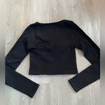 NWOT OQQ Sweetheart Ruched Cropped Long Sleeve Activewear Top Photo 3
