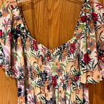 Roxy  Golden Dawn Smocked A-Line Mini Dress in Ash Rose Wallflower Size Large Photo 13