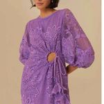 Farm Rio  Lilac Cut Out Guipire Midi Dress Size Small New w/tag $380 Photo 0