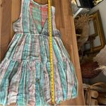 Free People  Freebird blue striped v neck sundress small Photo 10