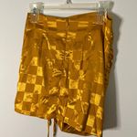 12th Tribe Women’s Gold Checkered Mini Skirt Photo 2