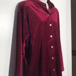 Basic Editions Women's Corduroy Shirt Purple Long Sleeve Size M Brass Buttons Size M Photo 3