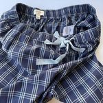 State Of Day Women’s Blue Check Plaid Pajama Pants Size Large Cotton Modal New Photo 2