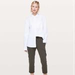 Lululemon  On The Fly 23* Crop Pants in Dark Olive Photo 1