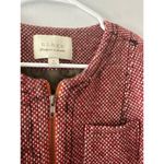 Hinge  Jacket Women's Medium Tweed Wool Blend Bohemian Cottagecore Red Gray Photo 1
