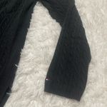 Tommy Hilfiger  black v-neck cable knot long sleeve sweater top shirt woman’s XL Photo 4