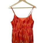 Old Navy NWOT Y2K  Mesh Babydoll Smocked Cami Swing Top Orange/Pink Size L Photo 3