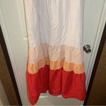 Ava & Viv  Pink/Orange Tired Sleeveless Maxi Dress size 0X Photo 7