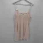 Delicates  Light Pink Sheer Beaded Floral Mini Slip Dress Size Large Y2k Photo 5