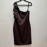 Eliza J Bow-Trim One-Shoulder Sheath Cocktail Dress in Black 18 Photo 3