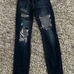 American Eagle  outfitters distressed dark wash Jeggings size 00 short Photo 0