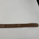 Fossil  Brown Faux Leather Embroidered Geometric Pattern Belt Womens Size Small Photo 2