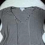 Evereve Black and White Striped Sleeveless Top Photo 1
