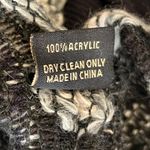 SAACHI Multi Chevron Knit Fringe Duster One Size Gray Size 12 Photo 10