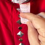 FINAL MARKDOWN Cover charge Red cold shoulder top with Silver Studs medium Size XL Photo 2