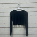 Brandy Melville Blue Button Down Cropped Long Sleeve one size. Photo 1