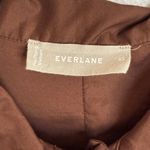Everlane NEW  Woven PJ Top Brown Button Down Shirt Cotton Sz XS Photo 4