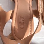 Crevo Claudia Tan Leather Cork Wedge Sandals Women Size 9.5 Photo 4