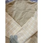 Nasty Gal Women's Plaid Sleeve Denim Jacket Beige Button Up Casual Coat Photo 7