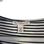 Dress Barn Womens Sz M Petite White Navy Stripe Lace Trim Tank Top Asymmetrical Photo 4