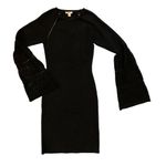 Zac Posen $375 ZAC L Dress Jill Sweater Stretch Knit Wiggle Sheath Black Midi Photo 2