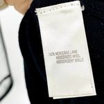 Rodier Black Geometric Short Sleeve Crewneck Wool Sweater Tunic Dress Size 40 Photo 9