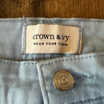 Crown & Ivy  Sky Blue Skinny High rise Jeans Size 4 30 inch inseam Photo 2
