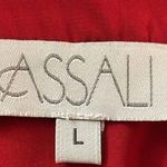 Assali  red pleated high waisted long slit maxi skirt Photo 3