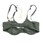 Aerie Smoothez by  Bra Balconette Sheer Mesh Unlined Underwire Olive Green 34C Photo 1