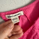 Billabong  Hot Pink Ruffled Sleeve Keyhole Back  Romper Women S Summer Barbiecore Photo 2