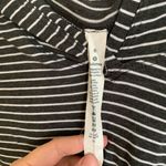 Lululemon  Athletic Black and White Top Shirt Women Size 6 Casual Hooded Photo 2