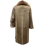 Vintage Full Length Pastel Mink Coat Double Breasted Notch Collar 70’s Classic Tan Size M Photo 12