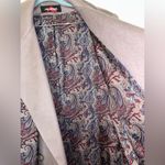 VINTAGE Alorna 100% Wool Coat with Scarf | Pockets | Fully Lined Paisley Print Brown Size undefined Photo 13