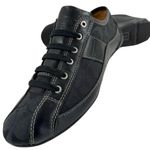 Coach Suee Black Monogram Canvas/Leather Lace-up Comfort Sneakers Size 6.5 Photo 8