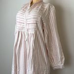 Garnet Hill  cotton White and Pink Striped nightgown Sz xs Photo 3