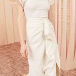 Ulla Johnson Isabella Dress Size Medium In Ivory Melange Ruffle Romantic Photo 0