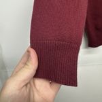 Lands' End Lands’ End Women’s Petite Medium Burgundy V-Neck Sweater Long Sleeve Photo 2