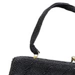 VINTAGE RICHERE Black Beaded Clutch Purse 1930s Cocktail Gala Photo 2